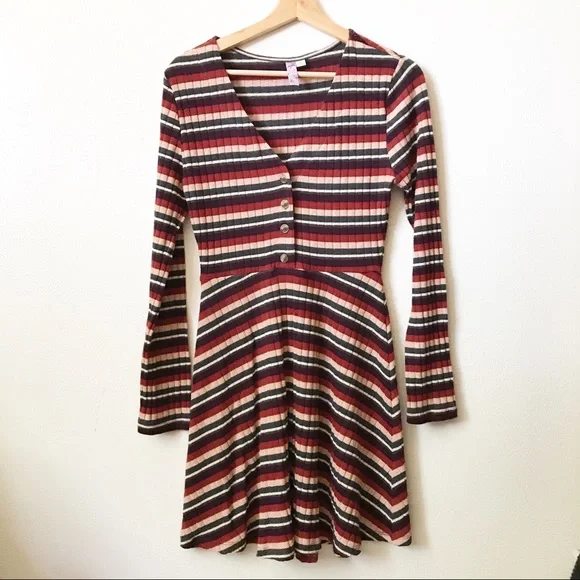 Alya • Striped Long Sleeve Dress (free with purchase of another item) - Picture 1 of 3